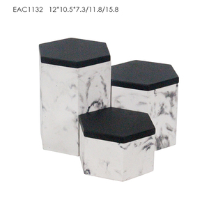 Pot à bougie en béton de pierre naturelle Terrazzo blanc avec couvercle pour la fabrication de bougies en cire de soja - Product Image 4
