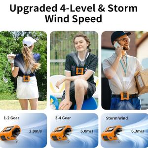 Ventilateur de ceinture multifonction portable Socool avec lumière, batterie 14500mAh, banque d'alimentation pour voiture, usage extérieur et domestique, fabriqué en plastique - Product Image 5