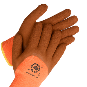 Guantes DE TRABAJO impermeables de seguridad para invierno con Forro cálido cepillado Terry térmico recubierto de látex - Product Image 5