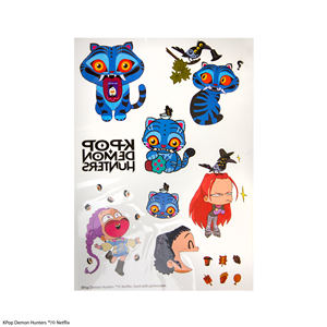 Tatouages visage et corps K-pop Demon Hunters CN 2026 pour la maison, le bureau, l'école, les affaires, cadeau de Saint-Valentin - Product Image 3