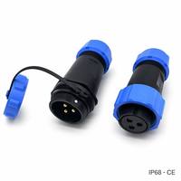 Connecteur aéronautique en laiton DIN étanche IP68 SP21, 2, 3, 4, 5, 7, 9 broches, prise mâle/femelle, 30A CE