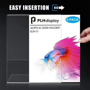 Độ nét cao bán lẻ bền 8.5x11 rõ ràng nhựa acrylic hai mặt Bảng menu bàn hiển thị dấu hiệu chủ hiển thị đứng - Product Image 2