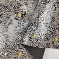 Cuir synthétique PU en gros, imitation cuir gaufré floral camélia pour artisanat, sacs DIY, pochettes, rembourrage de canapé, ballons de football, imperméable
