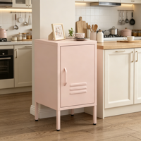 Meuble de rangement en acier moderne, couleur personnalisable, sur pieds, avec portes shaker modulaires, pour salon et école