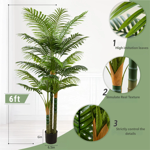Grand palmier artificiel en PVC, <span class=keywords><strong>plante</strong></span> en pot pour la <span class=keywords><strong>d</strong></span>écoration de la maison et du bureau, ornement tropical durable de haute qualité - Product Image 6