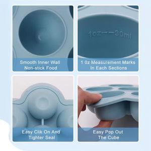 Moule à glace en silicone 10 cavités, fabricant de sucettes glacées DIY avec couvercle, bac de congélation pour aliments pour bébés, étanche, sans BPA - Product Image 5
