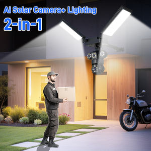 أحدث إصدار 2026 مصباح شارع شمسي خارجي 2 في 1 مع كاميرا 4G بثلاث عدسات مقاومة للماء قابلة للدوران والتحريك ببطارية 24000 مللي أمبير وألواح شمسية قابلة للدوران مع تحكم عن بعد - Product Image 3