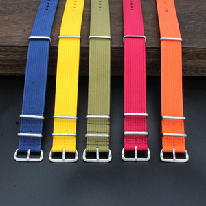 Premium Geripptes Nylon Uhrenarmband 20mm 22mm Gestreifte Farbe Strapazierfähiges Ballistisches Einteiliges Uhrenband - Product Image 2