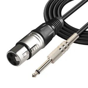 1M 2M 3M 5M XLR Female To 1/4 Inch 6.35Mm Cable Internal Mono Plug Adapter 6.35Mm jack Male To 3 Pin XLR Microphone Cable