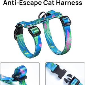 Arnés para Gato Rainbow, Talla M, a la Moda, Antiescape, Ajustable, Cómodo, para Exteriores, Chaleco de Plástico Suave y Juego de Correa - Product Image 2