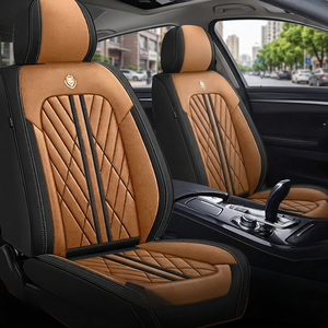Fundas de Asiento Delanteras de Cuero Impermeables de Lujo, Color Marrón y Negro, Juego Completo de 2 Piezas para Todas las Estaciones, con 35% VLT - Product Image 3