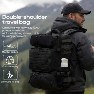 Mochila Táctica Molle de Viaje con Compartimento para Zapatos, Mochila de Entrenamiento 3 en 1 con Corte Láser Molle para Viajes, Senderismo y Actividades al Aire Libre - Product Image 6