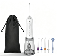 Hydropulseur Portable Irrigateur Buccal Nettoyeur de Dents Électrique Étanche IPX7 Appareil de Soin Bucco-dentaire