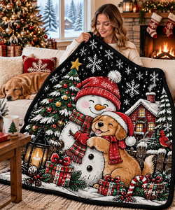 Custom Black Doodle <b>Blanket</b> Kids DIY Coloring Art Throw Soft Washable Cartoon Snowman Pattern Color <b>Blankets</b> for Family Gift Toy - Product Image 5