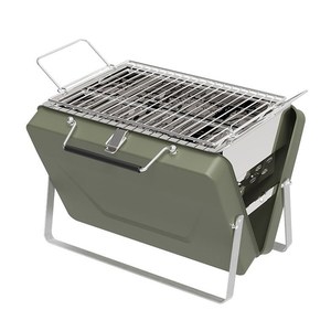 Griglia per <span class=keywords><strong>Barbecue</strong></span> portatile, griglie pieghevoli, griglia a carbone per Notebook nera <span class=keywords><strong>Barbecue</strong></span> da campeggio all'aperto/ - Product Image 1