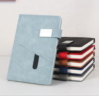 Carnet de notes en cuir PU avec couverture en tissu de lin de haute qualité en gros, avec porte-stylo élastique
