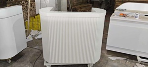 New Best Selling Custom Reception <b>Desk</b> Beauty Salon Counter <b>Small</b> Reception Table Nail Salon Circular Reception <b>Desk</b> - Product Image 5