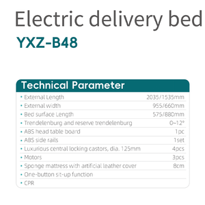 YXZ-B48 letto di consegna elettrico di grado ospedaliero tavolo operatorio medico ostetricia ginecologia controllo delle nascite - Product Image 6