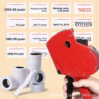 Machine d'étiquetage de prix à une seule rangée, directe usine, avec support de personnalisation par roue encreuse pour le codage des étiquettes de prix