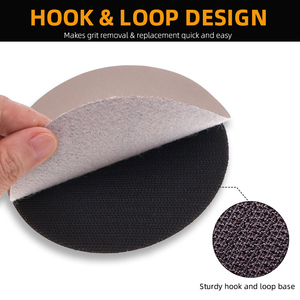 แผ่นรองขัดแบบ Hook and Loop ขนาด 5 นิ้ว 125 มม. เกลียว 5/16-24T สำหรับเครื่องขัด ใช้กับเครื่องมือขัดเงาไม้ โลหะ เฟอร์นิเจอร์ - Product Image 4