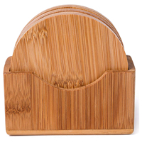 Ensemble de 6 sous-verres en bambou écologique, support pour boissons, tout naturel, nouveauté