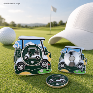 Marqueur de balle de golf magnétique double face en gros avec marqueur central amovible de 25 mm pour tournois et magasins professionnels - Product Image 1