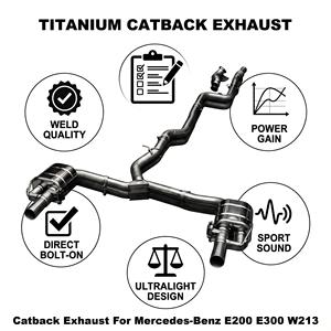 ระบบท่อไอเสียแบบ Catback พร้อมวาล์ว Vortex SS304 สำหรับรถยนต์ Mercedes-Benz E-Class E200 E260 E300 W213 2.0T ปี 2017-2023 ชุดแต่งแบบติดตั้งได้โดยตรง - Product Image 1