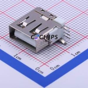 U-USBAN04P-F005 <b>USB</b> Connector Through hole Component (THT) Connector Type-<b>A</b> <b>USB</b> <b>2.0</b> Female Side Insert - Product Image 1