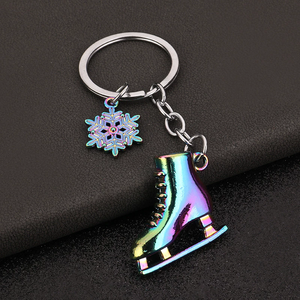 Porte-clés Patins à Roulettes, Porte-clés Patins, <span class=keywords><strong>Pendentif</strong></span> Clé <span class=keywords><strong>Jeux</strong></span> <span class=keywords><strong>de</strong></span> Neige, Porte-clés Hiver en Alliage <span class=keywords><strong>de</strong></span> Zinc Métallique, Porte-monnaie Personnalisé - Product Image 4