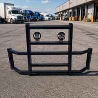 Protection de pare-chocs avant robuste avec grille carrée anti-cerfs, compatible avec plusieurs modèles de camions lourds