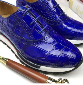 Nouveautés Chaussures décontractées pour hommes Chaussures de marque de luxe Hommes Personnaliser Chaussures en cuir de crocodile véritable Sneakers tendance pour hommes - Product Image 5