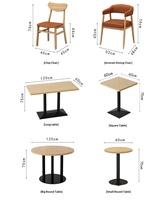 Canapés et tables de restaurant en panneaux de bois au design minimaliste moderne, chaises pour salons de thé, restaurants de fondue et salons de bubble tea