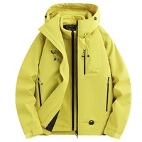 Veste de travail pour homme à capuche 3 en 1, nouvelle arrivée hiver, design style montagne, utilisation en extérieur, 100% polyester, fermeture éclair