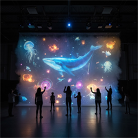 Projecteur de sol mural interactif à projection laser immersive d'hologramme pour parc à thème, écran antibrouillard pour Halloween