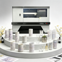 Imprimante UV à jet d'encre haute résolution avec CMYK pour métal, plastique, verre, céramique, tasses, gobelets, mugs, bouteilles, contenants cylindriques