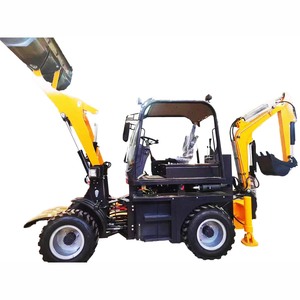 Chargeuse-pelleteuse certifiée CE, excavatrice, chargeuse sur pneus, machine hydraulique avec moteur Yuchai, puissance diesel, mini-chargeuses-pelleteuses - Product Image 1