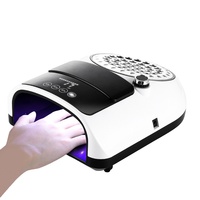 Pengumpul Debu Kuku Profesional 2 in 1 Lampu UV LED 42 Beads 365+405nm 126W Rendah Kebisingan Filter Halus 30/60/90s Perlengkapan Manikur Salon