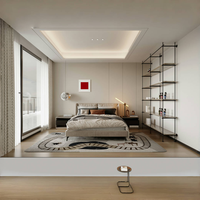 Conception de maison moderne à concept ouvert sur mesure pour les zones de séjour, salle à manger et cuisine avec flux harmonieux, applications hôtelières et villières