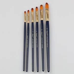 Set di 6 Pennelli Sintetici Giorgione con Ghiera in Alluminio Giallo, Manico in Legno, Setole in Nylon e Custodia in PVC - Product Image 3