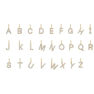 极简主义小字母A至Z首字母26字母925纯银吊坠项链