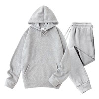 Survêtement en molleton de coton à capuche - Respirant, streetwear d'hiver, tenue de jogging, vêtements de sport pour hommes