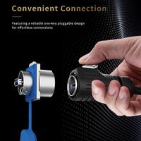 Conector USB 3.0 LP24 Impermeable IP67, Transmisión de Datos de Alta Velocidad de 5 Gbps, Conector de Aviación de 4 Orificios, Macho y Hembra