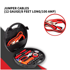 Kit de réparation et de sauvetage universel, ensemble d'outils, personnalisé, pour <span class=keywords><strong>urgence</strong></span> automobile, avec câbles Jumper, 30 pièces - Product Image 4