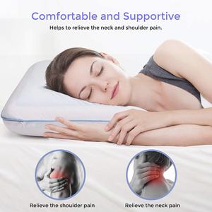 Fabricants Vente en gros Lit en mousse à mémoire de forme Repose-cou orthopédique <span class=keywords><strong>cervical</strong></span> Oreiller en gel à mémoire de forme Visco Cool - Product Image 5