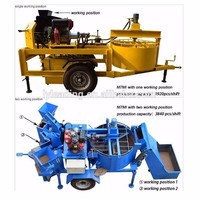 Machine à briques en argile hydraulique M7MI, moteur diesel, machine à fabriquer des blocs de terre interverrouillés, prix