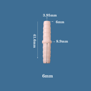 Raccordi di superficie liscia in plastica da 6mm PP direttamente attraverso i giunti per connettore per tubo di tubo minimo ordine 1 pezzo - Product Image 2