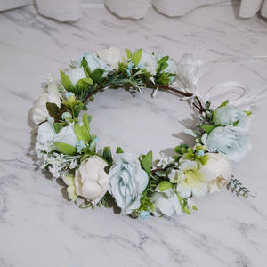 Colorido diseño Floral Artificial nupcial boda corona tocado fábrica Original diadema <span class=keywords><strong>para</strong></span> fiesta sombreros - Product Image 3