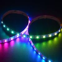 Fabricant de bandes LED numériques à pixels, 24 volts, 5 m, flexibles, noires et blanches, pour rétroéclairage de télévision, bande LED intelligente RGB