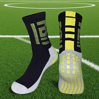 Homme Chaussettes de Football Crew-Antidérapant Séchage Rapide Respirant Absorbant La Sueur Polyester/Nylon Épaisseur Standard