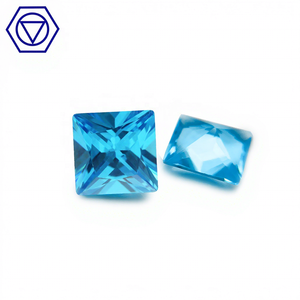Vente directe d'usine de rareté saphir bleu royal de haute qualité cultivé en laboratoire verre synthétique coupe carrée prix par carat pierre précieuse en vrac - Product Image 3